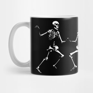 Skeletons dancing Dance Macabre Mug